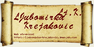 LJubomirka Krejaković vizit kartica